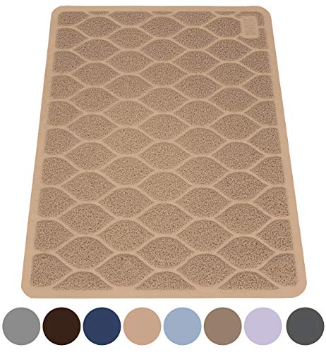 MIGHTY MONKEY Premium Cat Litter Trapping Mats, Phthalate Free, Best Scatter Control, Jumbo