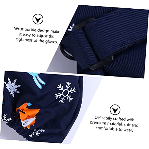 1 par de luvas de esqui para crianças, luvas quentes de inverno para crianças, luvas elásticas à pro