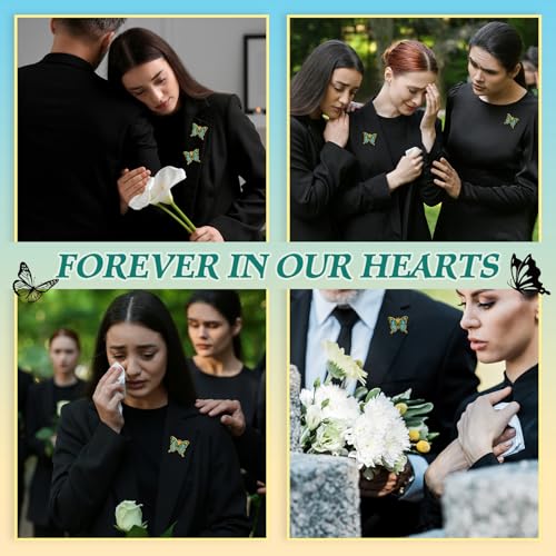 Liliaafar Premium Butterfly Memorial Pins - Elegant Enamel Brooches with Prayer Poem Cards for Celebrating Life and Honoring Loved Ones - Image 5