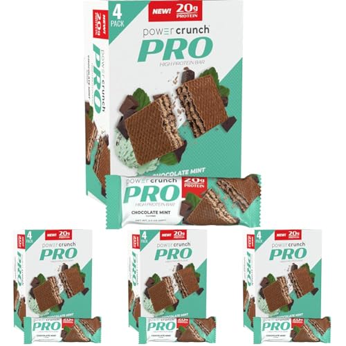 Image of Power Crunch PRO Protein Wafer Bars, High Protein Snacks with Delicious Taste, Chocolate Mint, 2.0 Ounce (4 Count) (Pack of 4)