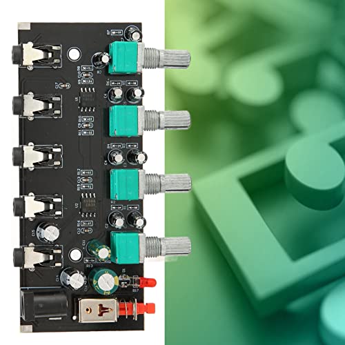 Placa de mixagem estéreo de 4 vias, misturador de som 4 em 1, misturador amplificador de fone de ouv