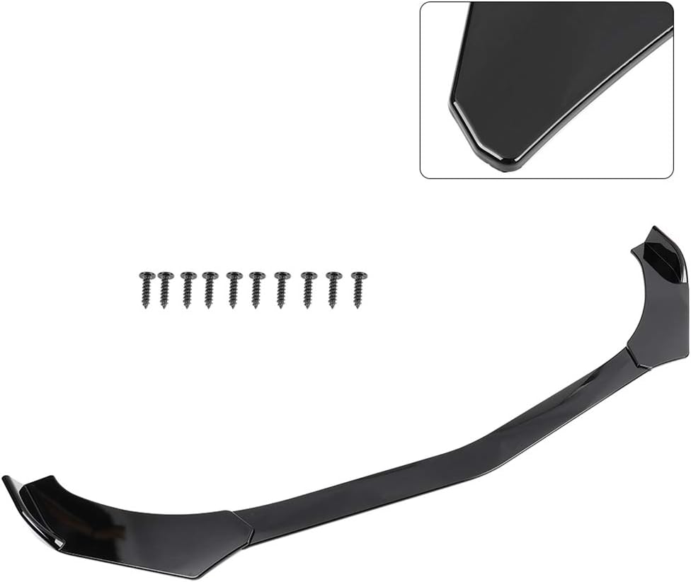OCPTY 3PCS Black Car Front Bumper Spoiler Lip fit for Most Cars