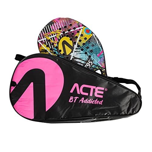 Acte, Bolsa para Raquete de Beach Tennis com Alça Ajustavel BT102-R - Preto e Rosa