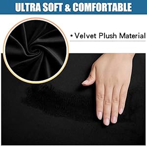 Smiryvelvetseatcoversfordiningroomchairsetof4stretchfitremovablewashablechairseatcushionprotectorslipcoverswithtiesblack Urban Country Home Decor Smiry velvet seat covers for dining room chair set of 4 stretch fit removable washable chair seat cushion protector slipcovers with ties black urban country home decor