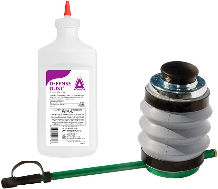 10417 D-Fense Dust - Paquete de insecticidaplumero de 1 libra, color verde