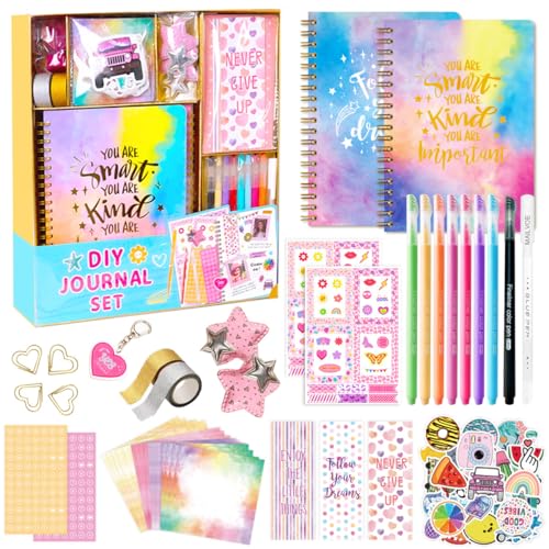 Kit de journal à faire soi, même avec couverture rigide – Cadeaux de Pâques pour filles de 8 à 12 ans, cadeau d'anniversaire pour enfants de 8, 9, 10,...