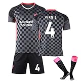 nba vintage jerseys ♣♣ 2020-2021 Liverpool Football Club Fan No.4 Virgil van Dijk Fußball-Fans Set Jersey.