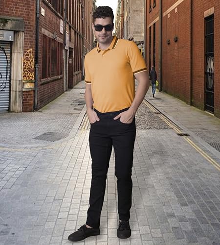 Image of i'sol Men's Tapered Slim Fit Comfortable Mid Rise Stretchable Jeans