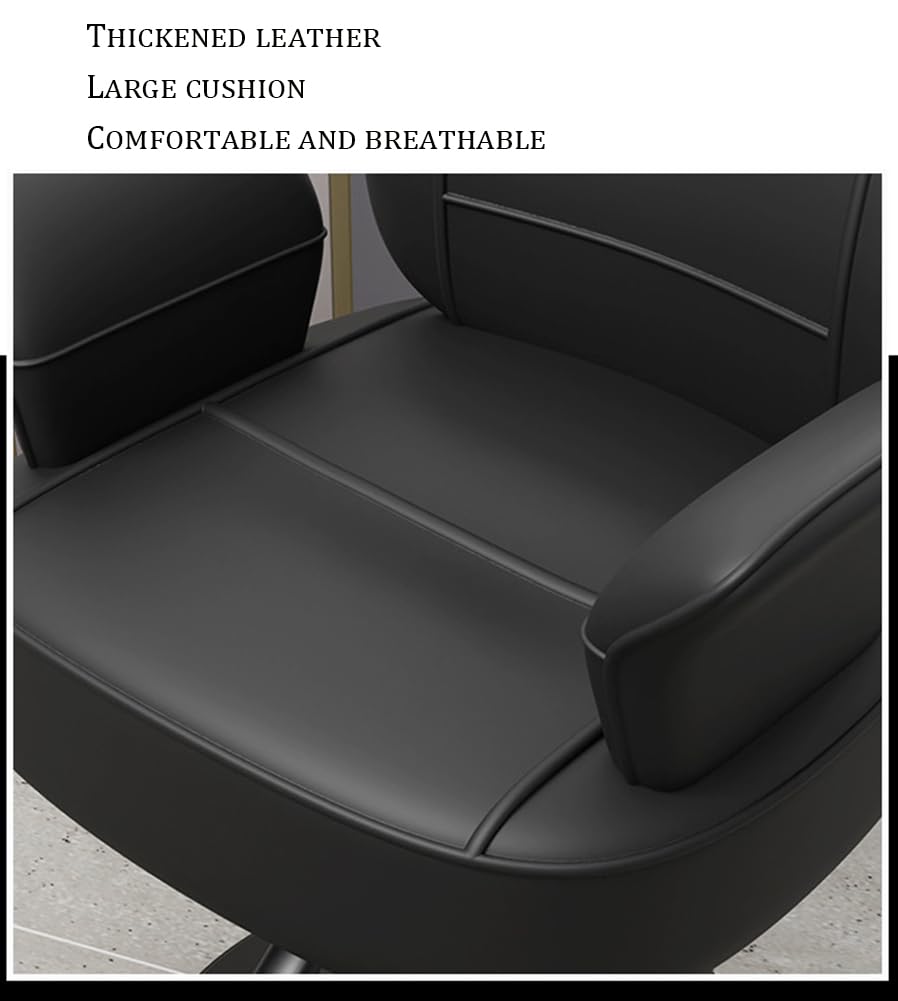 Generisch Höhenverstellbarer Friseurstuhl, Friseurstuhl für Friseure, 150 kg maximale Belastung, Allzweck-Spa-Ausrüstung, hydraulischer Komfort, Farbe: Orange