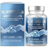 Comprimidos efervescentes de agua con hidrógeno | Alta concentración de H2 hidrógeno molecular para apoyo antioxidante y bienestar celular | 120 comprimidos, no transgénicos, veganos