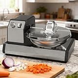 Beachtiful Gewerbliche Küchenmaschine, Elektrische Küchenmaschine aus Edelstahl, Elektrische Getreidemühle für Chilischoten, Karotten, Knoblauch, Champignons, Zwiebeln und Fleisch