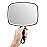 OMIRO Hand Mirror, Large Black Handheld Mirror with Handle, 7.4 W x 10.3 L, Pack of 3