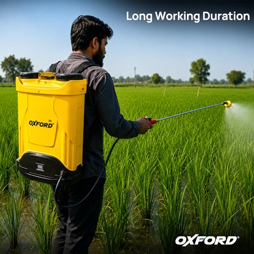 Image of Tomahawk Oxford DOB-2008 20L Battery Operated Agricultural Sprayer | Double Motor, Dual Switch | 12V 12Ah Battery | Heavy-Duty Electric Sprayer with Long Lance & 4 Nozzles