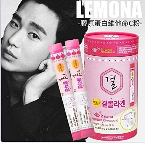 Lemona Collagen 2 Nano Collagen From Korea (1 Bottle Contains 60 Sachets / 1 Sachet With 2 Grams) #TOP1