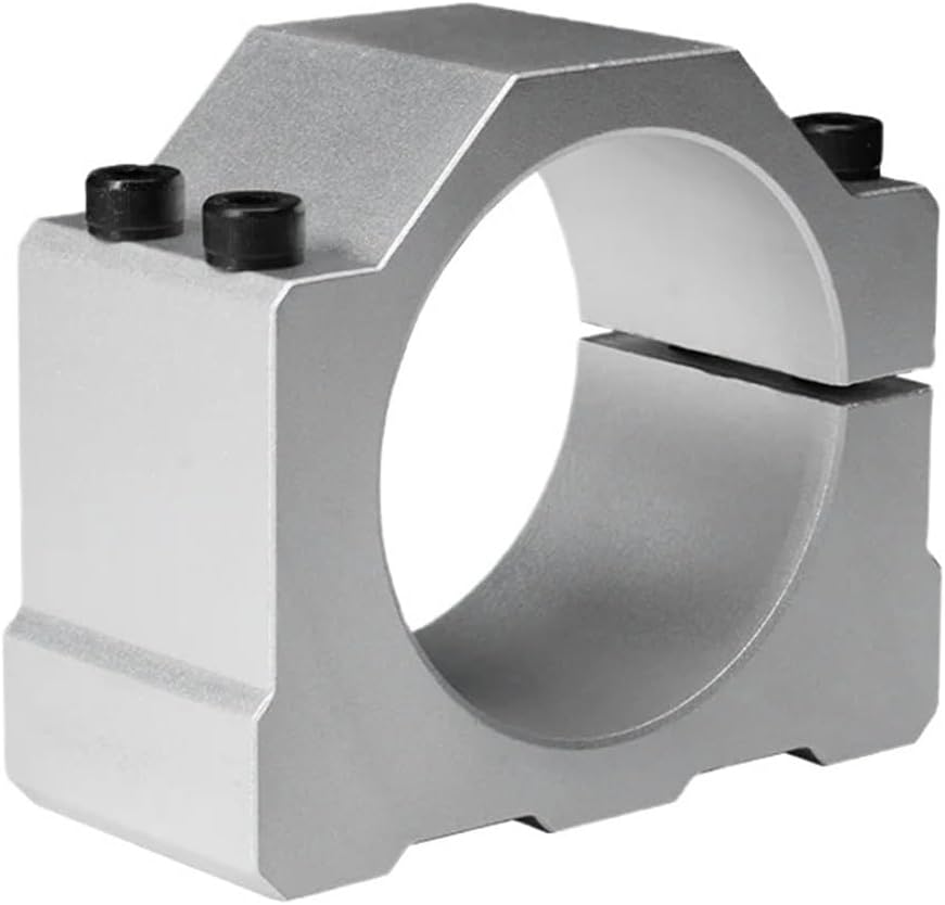 Engraving Machine Spindle Clamp 1PCS 52mm Mount Bracket Spindle Fixture for ER11 300W 400W 500W DC Spindle Motor Cast Aluminum Bracket(1/2" 3/4")