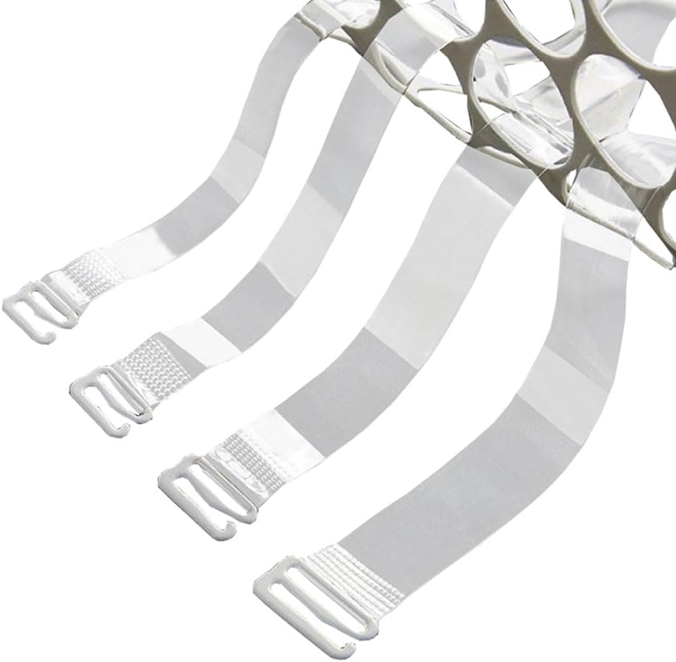 3 Pairs Clear Bra Straps Adjustable Invisible Non-Slip Transparent Bra Straps