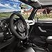 SEG Direct Car Steering Wheel Cover for F-150 Tundra Range Rover 15.5-16 inch, Black Microfiber Leather
