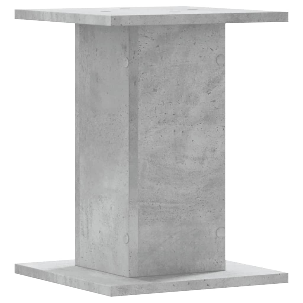 Supporto per altoparlanti, 2 pezzi, grigio cemento, in legno, 30 x 30 x 40 cm, base per home theater, soggiorno, studio, con superficie stabile e saccoppiamento antivibrazione