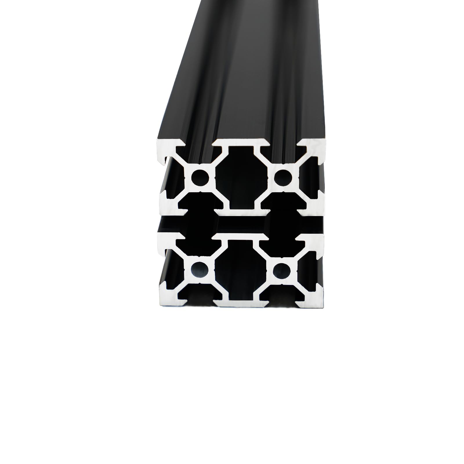 Iverntech 2PCS 600mm 2040 V Slot Aluminum Extrusion 23.62 inches Black Aluminum Profile European Standard Anodized Linear Rail for DIY 3D Printer and CNC Machines