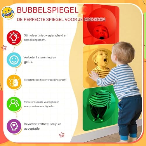 Miroir sensoriel acrylique et décoration murale pour tout-petits - 8