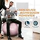 TRESKO Gymnastikball mit GRATIS Übungsposter inkl. Luftpumpe - Yogaball BPA-Frei | Sitzball Büro | Anti-Burst | 300 kg,Rose-Gold,75cm (für Körpergröße 175 - 185cm)