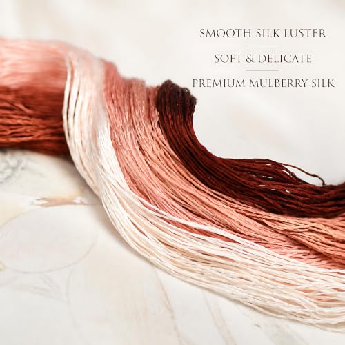Image of MIINGGUXIUYI Mulberry Silk Floss Embroidery Thread Floss-Cross Stitch Threads China Silk Woven Jewelry Threads DIY Sewing Kits (93)