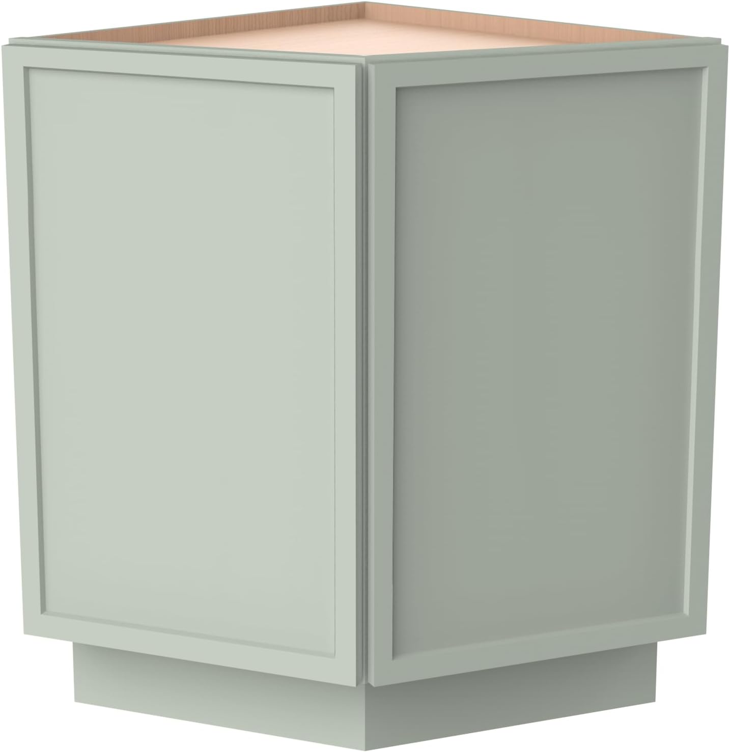 - Corner Cabinet for Kitchen Bathroom, Solid Wood Frame with Soft-Close Doors, Adjustable Shelves and Moisture-Resistant UV Coated Interior (NT-Jade Green, 24" W x 24" D x 34.5" H)