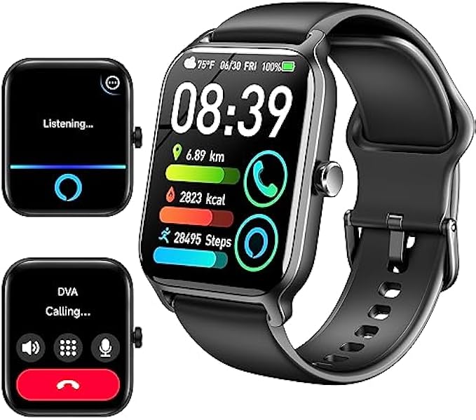 Fitpolo Smart Watch for Men Women (Answer/Make Call), 1.8" Fitness Tracker for Android iPhone, Activity Trackers with Heart Rate Sleep SpO2 Monitor, Smartwatches for 5ATM Waterproof, Alexa Built-in