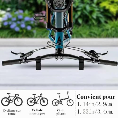 XFSRG 2 Pièces Support Velo Sol de Guidon Attache Rapide Protection la Poignée Frein avec 4 Fixations Amovibles pour Assistant de Stationnement – vue 7