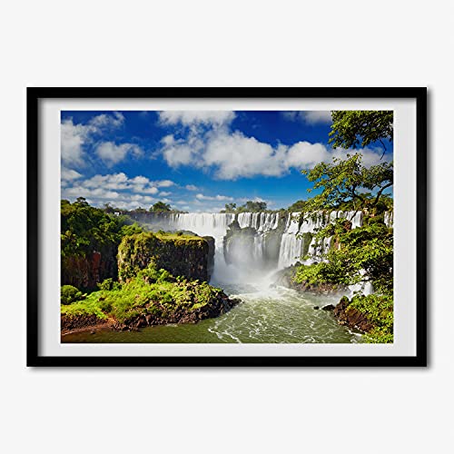 Affiche tableau kaskada Argentine avec grand cadre MDF 70x50 cm Tulup moderne