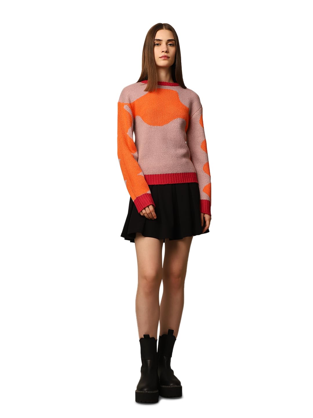 Women's Acrylic Casual Pullover Sweater-image-39