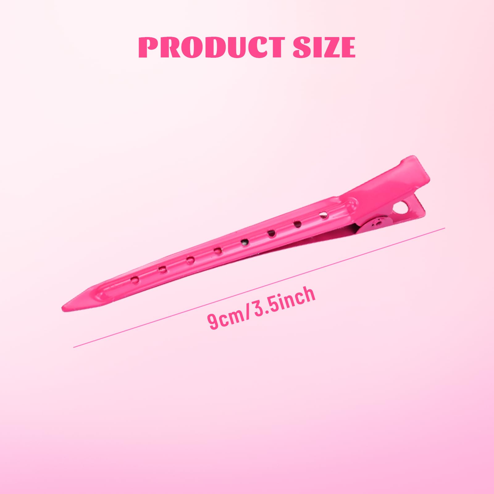 Dizila 40 Pieces 9cm/3.5" Metal Hair Salon Alligator Hair Styling Clips with Holes Duckbill Hair Sectioning Clips Hair Barrettes Accessories for Women Girls Teens - Image 2