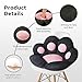 Ditucu Cat Paw Cushion Kawaii Chair Cushions 27.5 x 23.6 inch Cute Stuff Seat Pad Comfy Lazy Sofa Office Floor Pillow for Gaming Chairs Room Decor Black