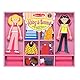 Melissa & Doug Magnetische Anziehpuppen aus Holz - Abby & Emma