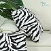CaliTime Pack of 2 Cozy Fleece Throw Pillow Cases Covers for Couch Bed Sofa Farmhouse Zebra Striped Printed Both Sides 18 X 18 Inches Black