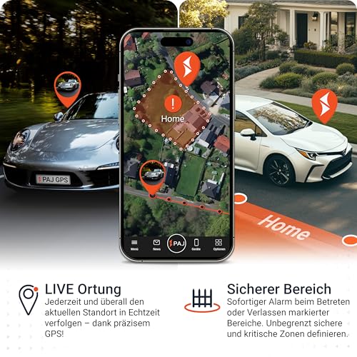 PAJ GPS COMPACT Finder 4G - GPS Tracker für Autos, Motorräder und LKWs - bis zu 40 Tage Akkulaufzeit - Ortungsgerät für Diebstahlschutz mit Live-Ortung, Alarmbenachrichtigungen im Notfall