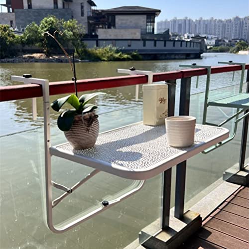 Table suspendue balcon pliante réglable pour balustrade patio extérieur - 3