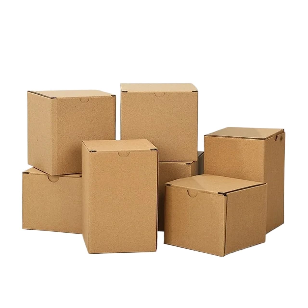 Packung Kraftpapier-Lippenstiftetuis 20 Stück quadratische, dreilagige, faltbare Geschenkbox | For Make-up-Zubehör, Spielzeug, Geschenk(10x10x10cm)
