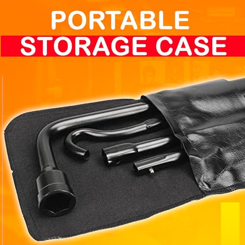 Image of Spare Tire Tool Kit for 2004-20014 Ford F-150 | Heavy-Duty Tire Removal Tool Kit with Spare Tire Lowering Tool, Lug Nut Wrench, & Hook | Compatible with Toyota and Dodge Trucks | Tire Replacement Kit