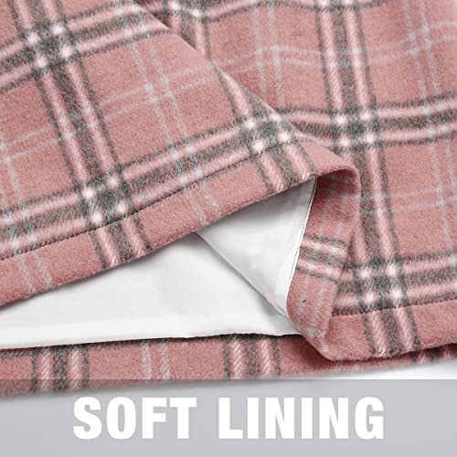 Image of IDEALSANXUN Womens High Waist Plaid Skirt Bodycon Pencil Wool Mini Skirts