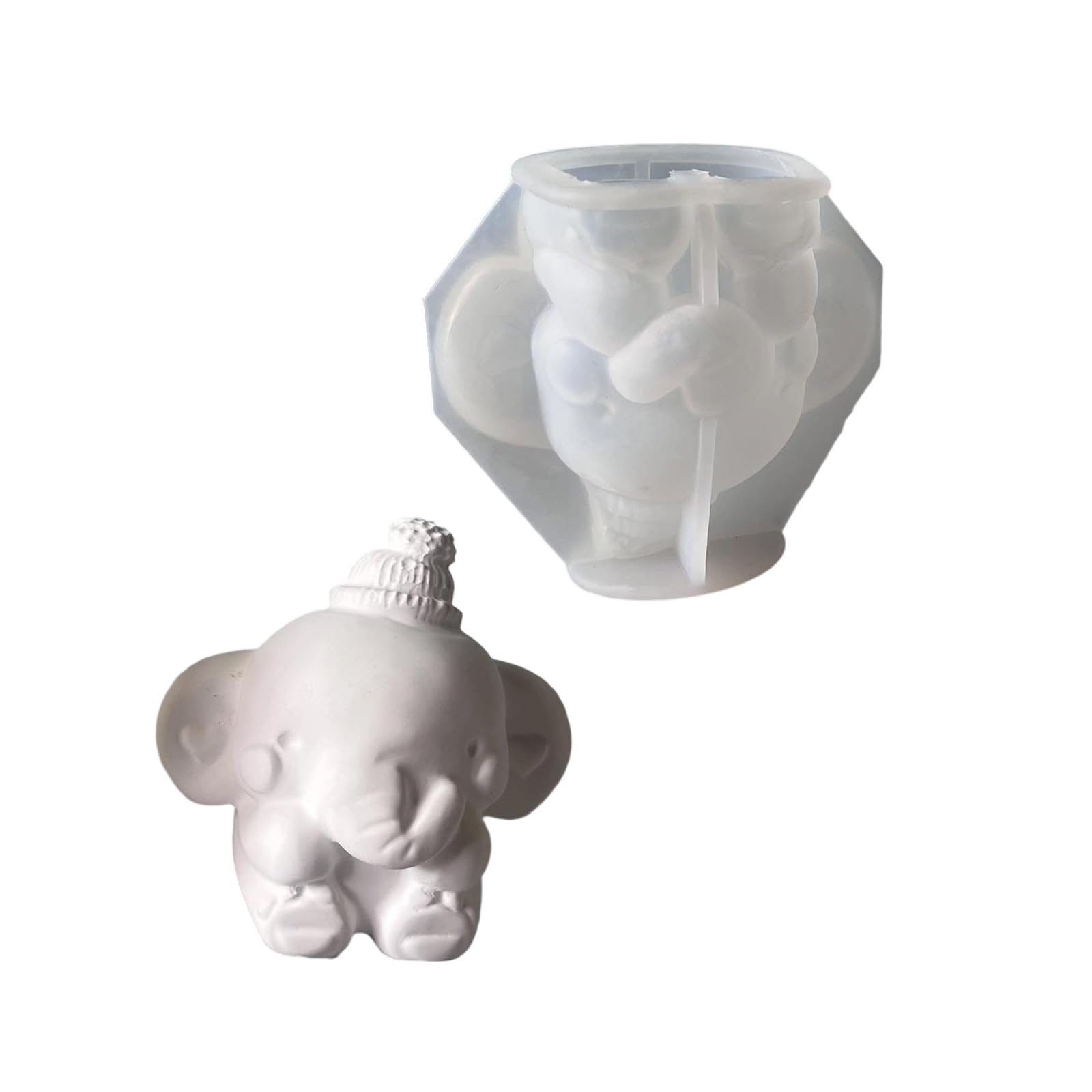 Haodream Lovely 3D Elephant Sturdy Silicone Home Accessory for Creating Gypsum Resin Figurine Decorations Daily Casual Use Craft Enthusiast Tool