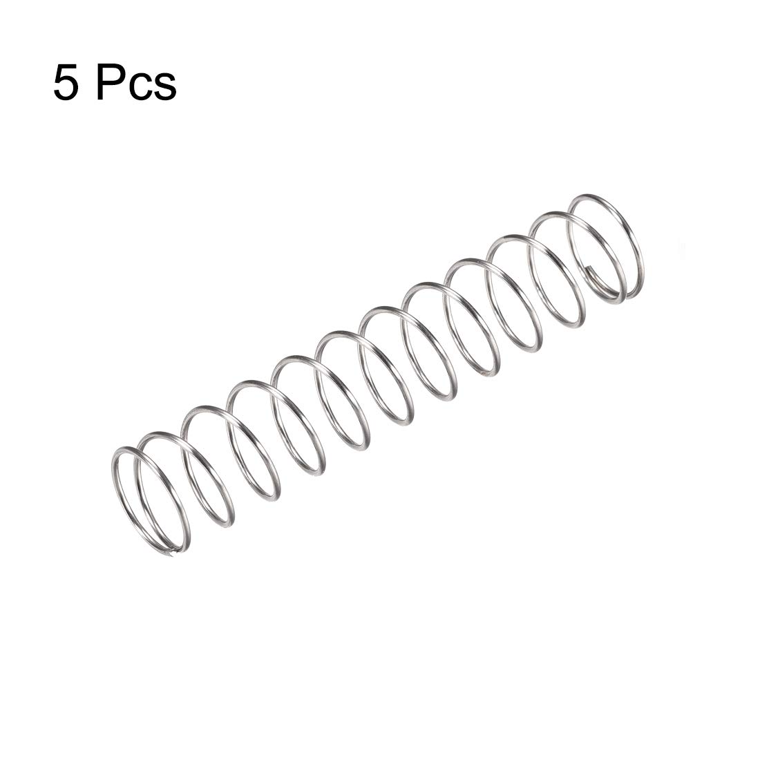 uxcell Compression Spring,304 Stainless Steel,15mm OD,1mm Wire Size,35mm Compressed Length,70mm Free Length,35N Load Capacity,Silver Tone,5pcs — Amazon image 2