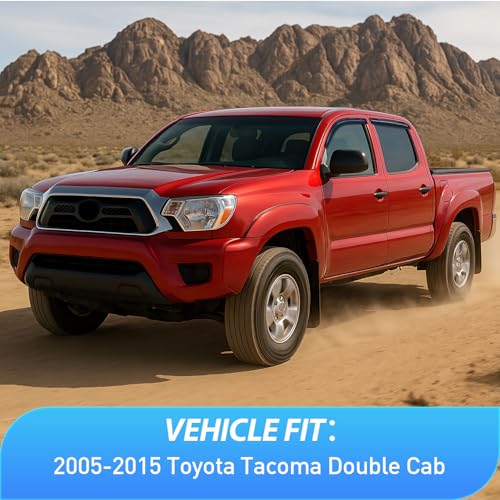 Image of Nilight Tape-On Window Visors for Tacoma Double Cab 2005-2015, 4PCS