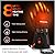 Heated Gloves for Men Women 7.4V Battery 22.2WH Rechargeable Heated Ski Gloves Touchscreen Waterproof Electric Heated Fishing Gloves for Winter Work Skiing Raynaud Riding(Black,L)