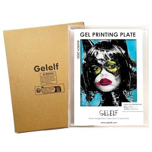 GELELF New Generation Gel Printing Plate, Upgraded Formula Printing Plate for Gel Printing Art, Gel Monoprinting Kit, Printmaking Supplies, No Aging and Bubbling(A4: 8 GELELF New Generation Gel Printing Plate, Upgraded Formula Printing Plate for Gel Printing Art, Gel Monoprinting Kit, Printmaking Supplies, No Aging and Bubbling(A4: 8