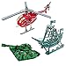 EQLEF Puzzle Bois 3D, Puzzle en Bois Bricolage Jouets Coffret Cadeau hélicoptère Bateau de Pirate modèle de Construction du kit de Construction Woodcraft - 3 pcs
