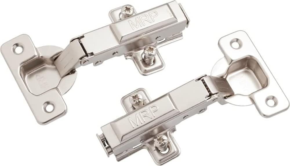 35mm-105 Degrees Clip-On Soft Closing Hinge Full Overlay Type with Mounting Plate and Euro Screws Kitchen Cabinet Door Hinges (Pack of 2) 3710 - G01A 35mm_2