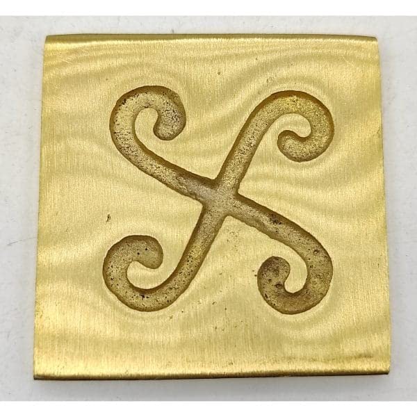Image of Plus Value Brass Spiral Block for North-West Entrance Main Door Bedroom Kitchen Toilet Vastu Dosh Nivaran Remedies Products Items for Home & Office