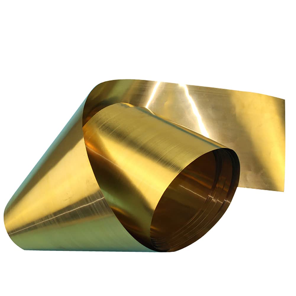 Arkusz mosiężny, H62 Mosiężna blacha cienka folia podkładka do obróbki metalu długa 1000 mm/39,9 cala(1mm*200mm)