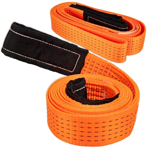 2 Pcs 2' x10FT Heavy Duty Nylon Lifting Sling Strap, 15000lb Capacity Super Sturdy Flat Eye Rigging...